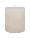Cream wax pillar candle from Gisela Graham, showcasing a smooth, elegant candle with a simple, classic design.