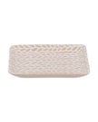 Beige and white leaves trinket dish by Gisela Graham, decorative home decor item with leaf pattern and elegant design.