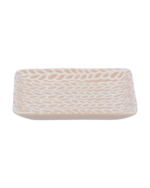 Beige & White Leaves Trinket Dish - Home DecorHome Decor - Lulu Loves Home