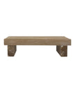 Natural wooden rectangle rustic display riser by Gisela Graham for home decor, shown in small size with textured wood finish.