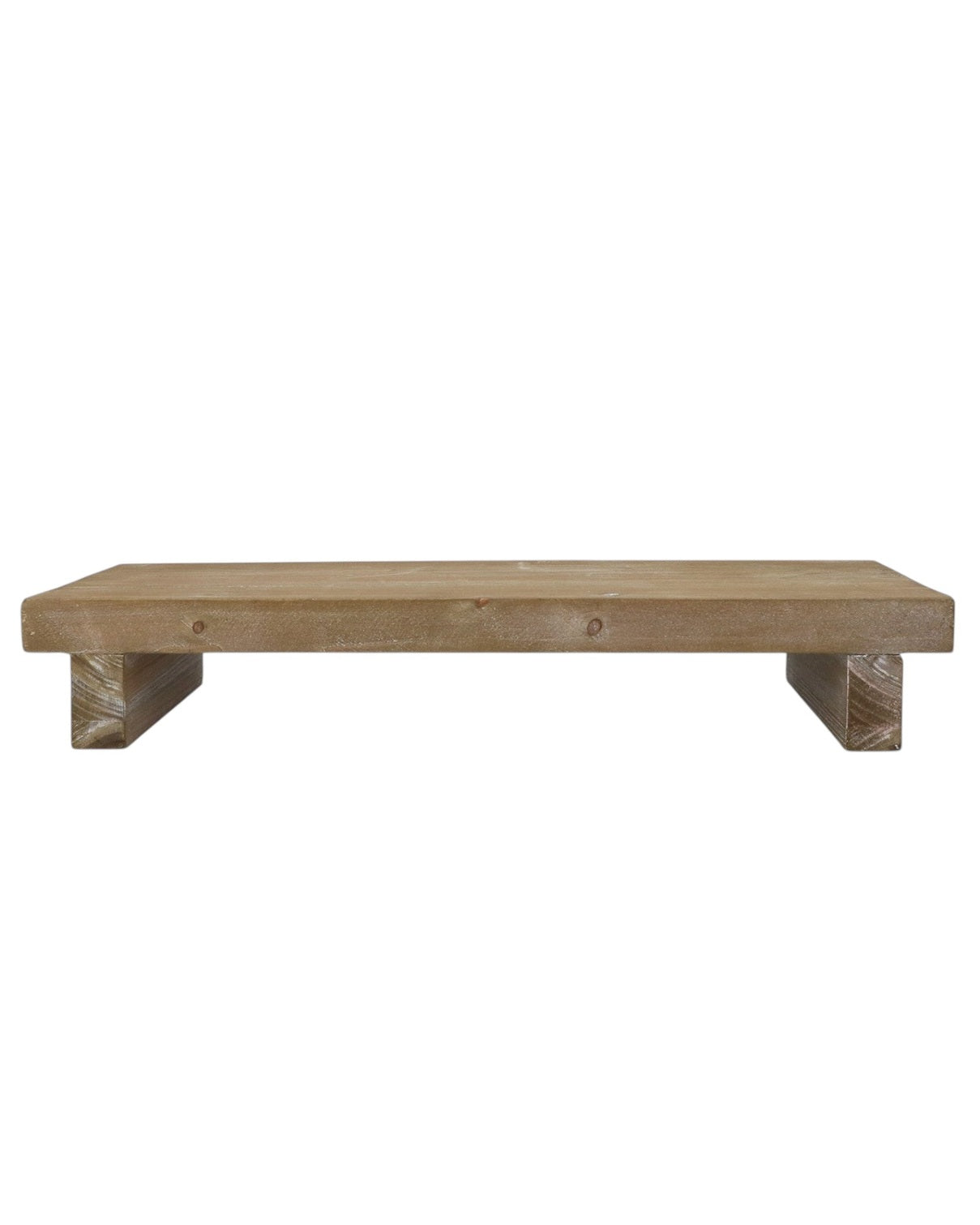 Small natural wooden rectangle rustic display riser by Gisela Graham, ideal for home decor arrangements.