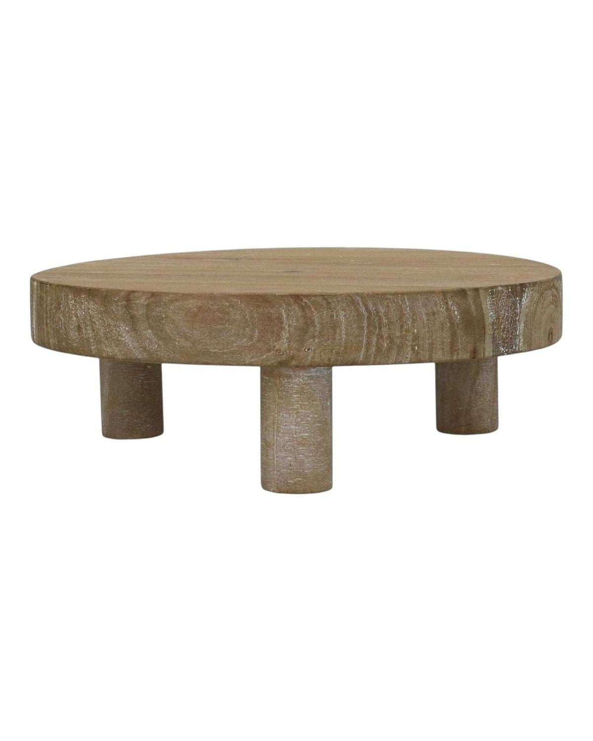 Natural wooden round rustic display riser by Gisela Graham, perfect for home decor, available in small or large sizes.