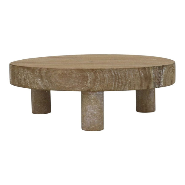 Natural wooden round rustic display riser by Gisela Graham, perfect for home decor, available in small or large sizes.