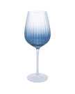 Blue ombré wine glass from Gisela Graham, elegant kitchen and dining glassware with a stylish gradient design.