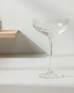 Clear Vines etched coupe cocktail glass by Gisela Graham with a decorative vine pattern, perfect for elegant dining and entertaining.