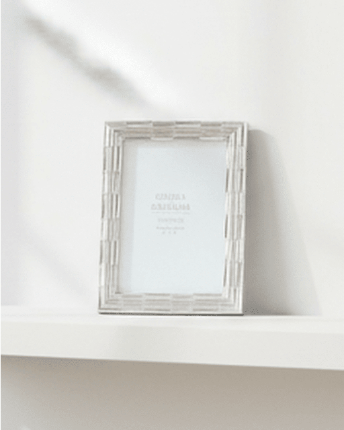 Silver Groove Resin Photo Frame by Gisela Graham, 4x6cm, stylish silver picture frame for displaying photos.