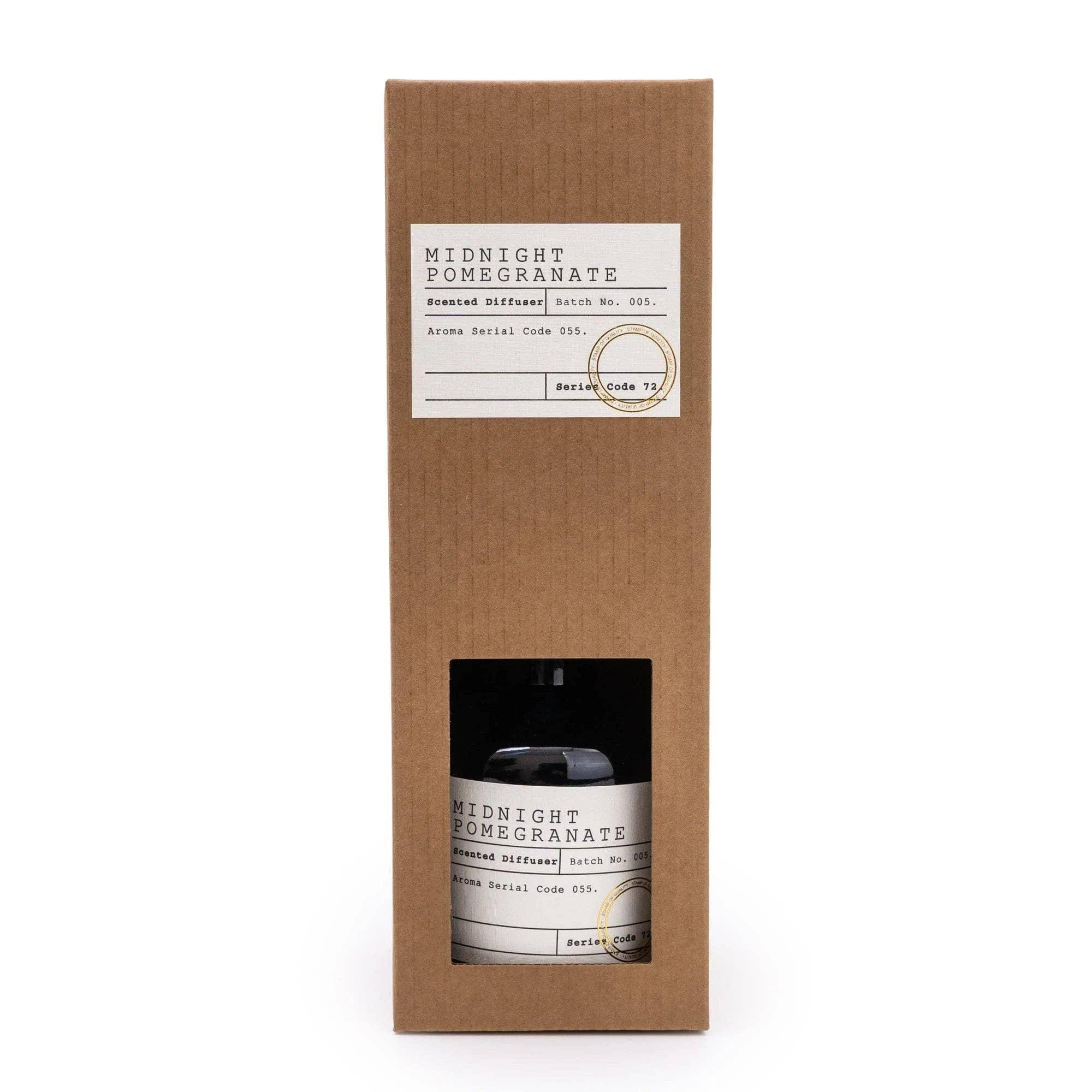 Glass Filled Reed Diffuser in Midnight Pomegranate Scent - Lulu Loves Home