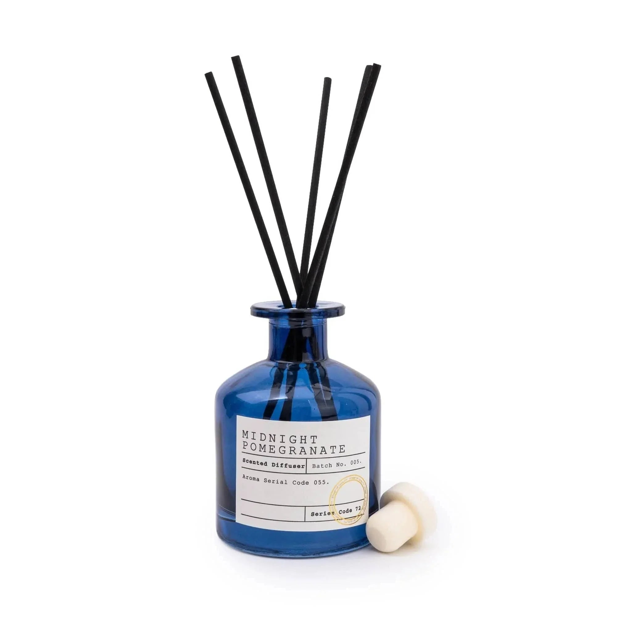 Glass Filled Reed Diffuser in Midnight Pomegranate Scent - Lulu Loves Home
