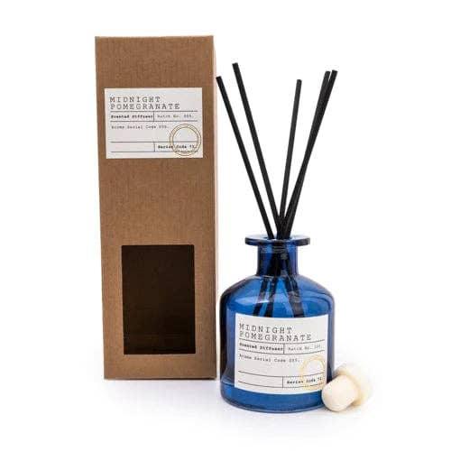 Glass Filled Reed Diffuser in Midnight Pomegranate Scent - Lulu Loves Home