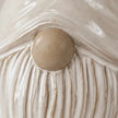 Close-up of Satchville white ceramic gonk showing cream nose and deep beard grooves
