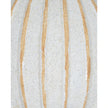 Decorative globe ball with striped pattern, used as a home décor accent by Hill Interiors.