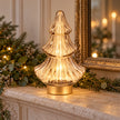 Gold LED Christmas tree lamp by Candlelight Products Ltd, illuminated decorative Christmas tree for festive holiday decor.