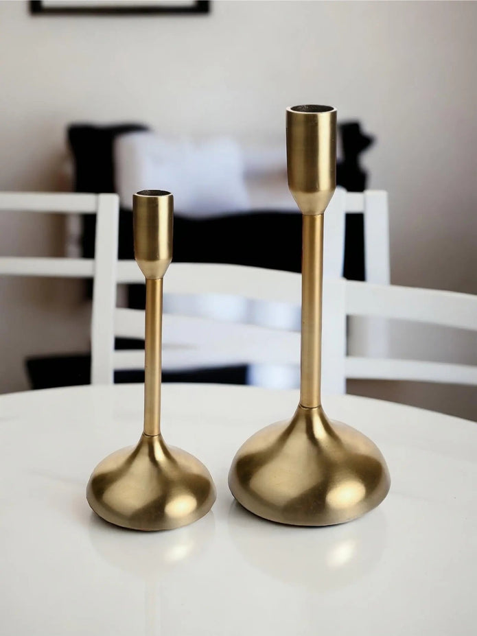 Gold Metal Candlestick Holder - Home DecorHome Decor - Lulu Loves Home