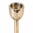 Small gold metal candlestick holder by Satchville with a sleek, polished finish, perfect for decorative candle displays.