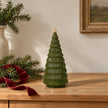 Satchville green ceramic Christmas tree, 20cm decorative ornament