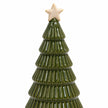 Satchville green ceramic Christmas tree with star detail, 20cm height