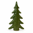 Extra large green ceramic Christmas tree ornament by Satchville on a white studio background
