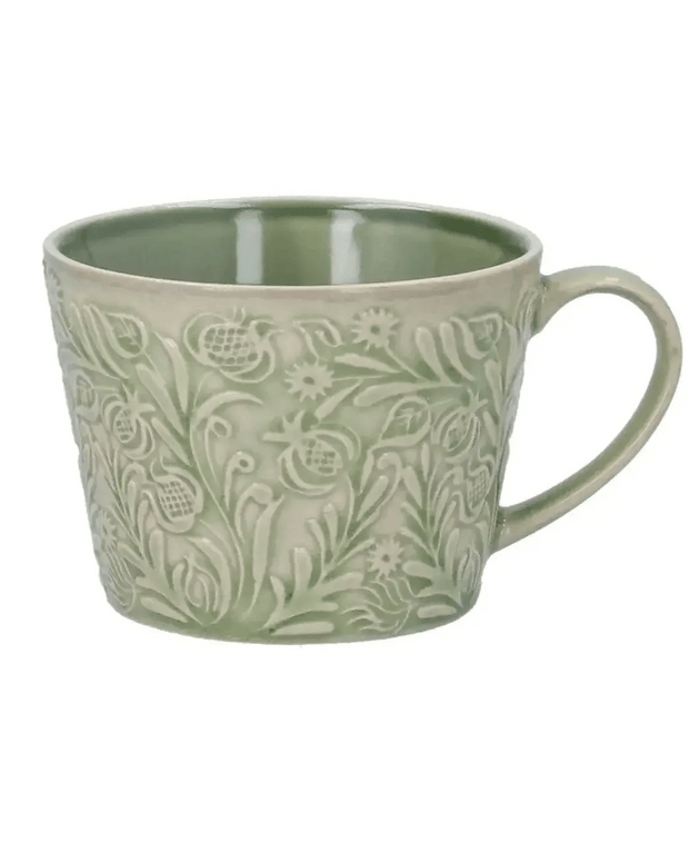 Green Country Flowers Stoneware Mug - Kitchen & DiningKitchen & Dining - Lulu Loves Home