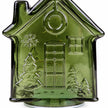 Green LED glass gingerbread house with festive Christmas lights, detailed studio shot showcasing the Candlelight Products Ltd design.