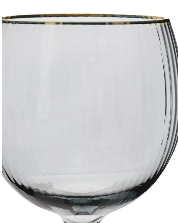 Grey Gin Glasses with Gold Rim - Home DecorHome Decor - Lulu Loves Home
