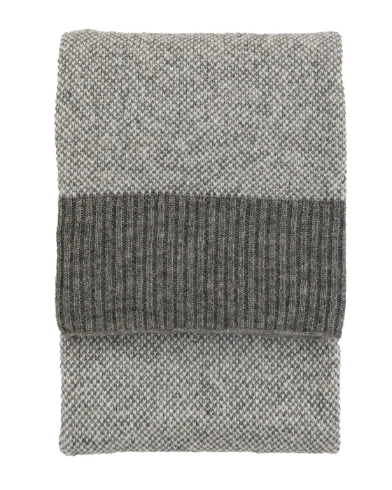 Grey Knitted Parting Blanket Throw - Soft FurnishingsSoft Furnishings - Lulu Loves Home
