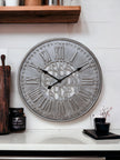 Grey Metal Wall Clock - ClocksClocks - Lulu Loves Home