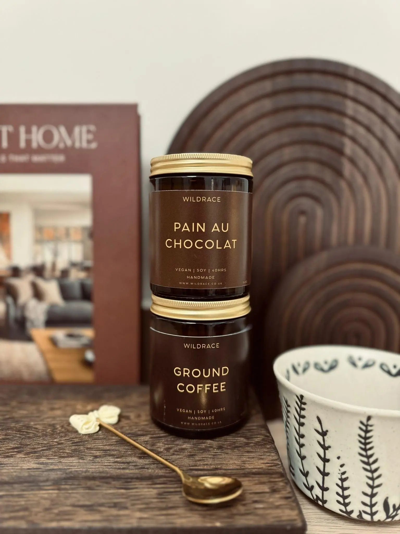 Ground Coffee Lidded Glass Candle Jar - CandlesCandles - Lulu Loves Home