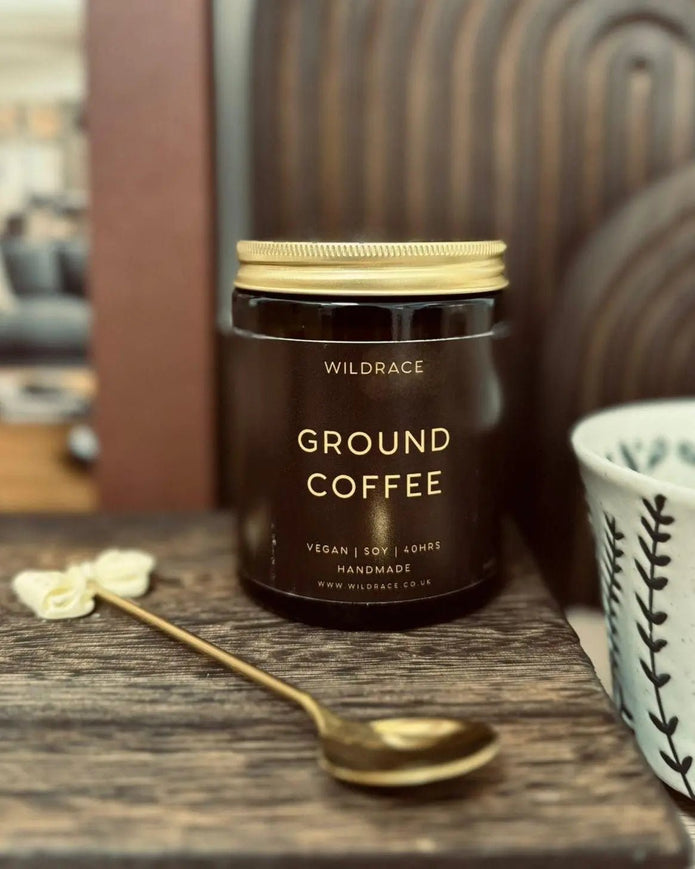 Ground Coffee Lidded Glass Candle Jar - CandlesCandles - Lulu Loves Home