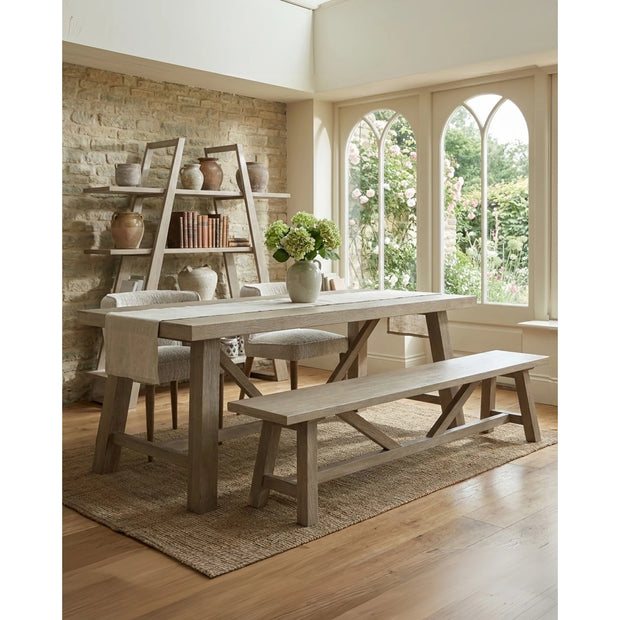 Large Haldon Collection dining table by Hill Interiors, showcasing a spacious wooden surface and modern furniture design.