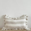 Hallie Beige And White Wide Stripe Cotton Blend Cushion Cover - Soft FurnishingsSoft Furnishings - Lulu Loves Home