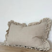 Hallie Beige Linen Ruffled Edge Cushion Cover - Soft FurnishingsSoft Furnishings - Lulu Loves Home