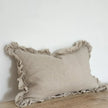 Hallie Beige Linen Ruffled Edge Cushion Cover - Soft FurnishingsSoft Furnishings - Lulu Loves Home