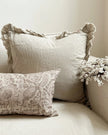 Hallie Beige Linen Ruffled Edge Cushion Cover - Soft FurnishingsSoft Furnishings - Lulu Loves Home