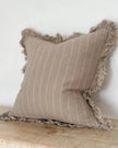 Hallie Beige Narrow Stripe Cotton Blend Cushion Cover - Soft FurnishingsSoft Furnishings - Lulu Loves Home