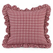 Hallie burgundy square gingham cushion cover by Ellenvale Trade