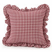 Hallie burgundy square gingham cushion cover by Ellenvale Trade