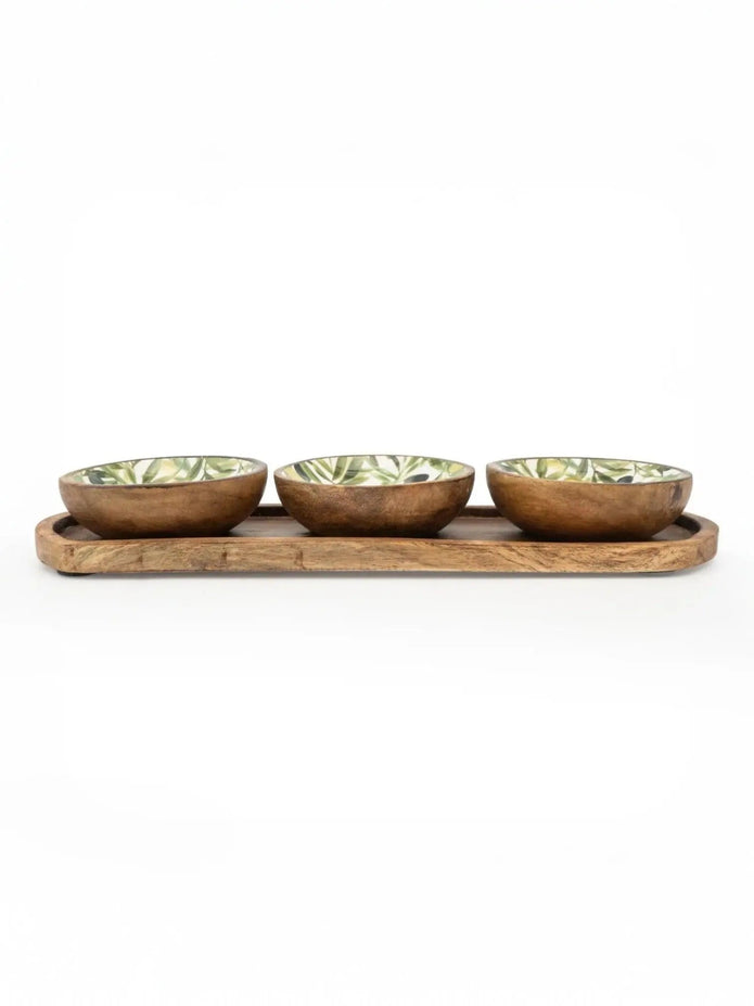 Handcrafted Round Mango Wood Tapas Bowl - Olives - Home FragranceHome Fragrance - Lulu Loves Home