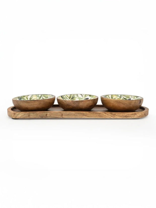Handcrafted Round Mango Wood Tapas Bowl - Olives - Home FragranceHome Fragrance - Lulu Loves Home