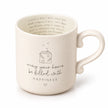 Widdop & Co beige Moments Happy Home mug, neutral ceramic coffee cup with studio finish