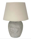 Harrogate Stone Natural Ribbed Lamp - Large - LightingLighting - Lulu Loves Home