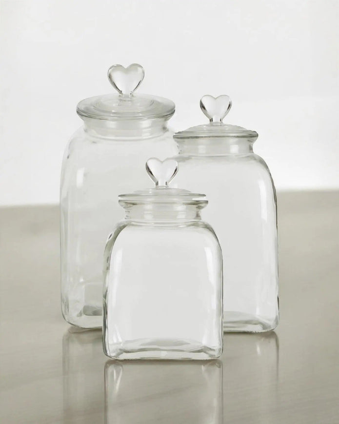 Heart Topped Glass Storage Jar - Home DecorHome Decor - Lulu Loves Home