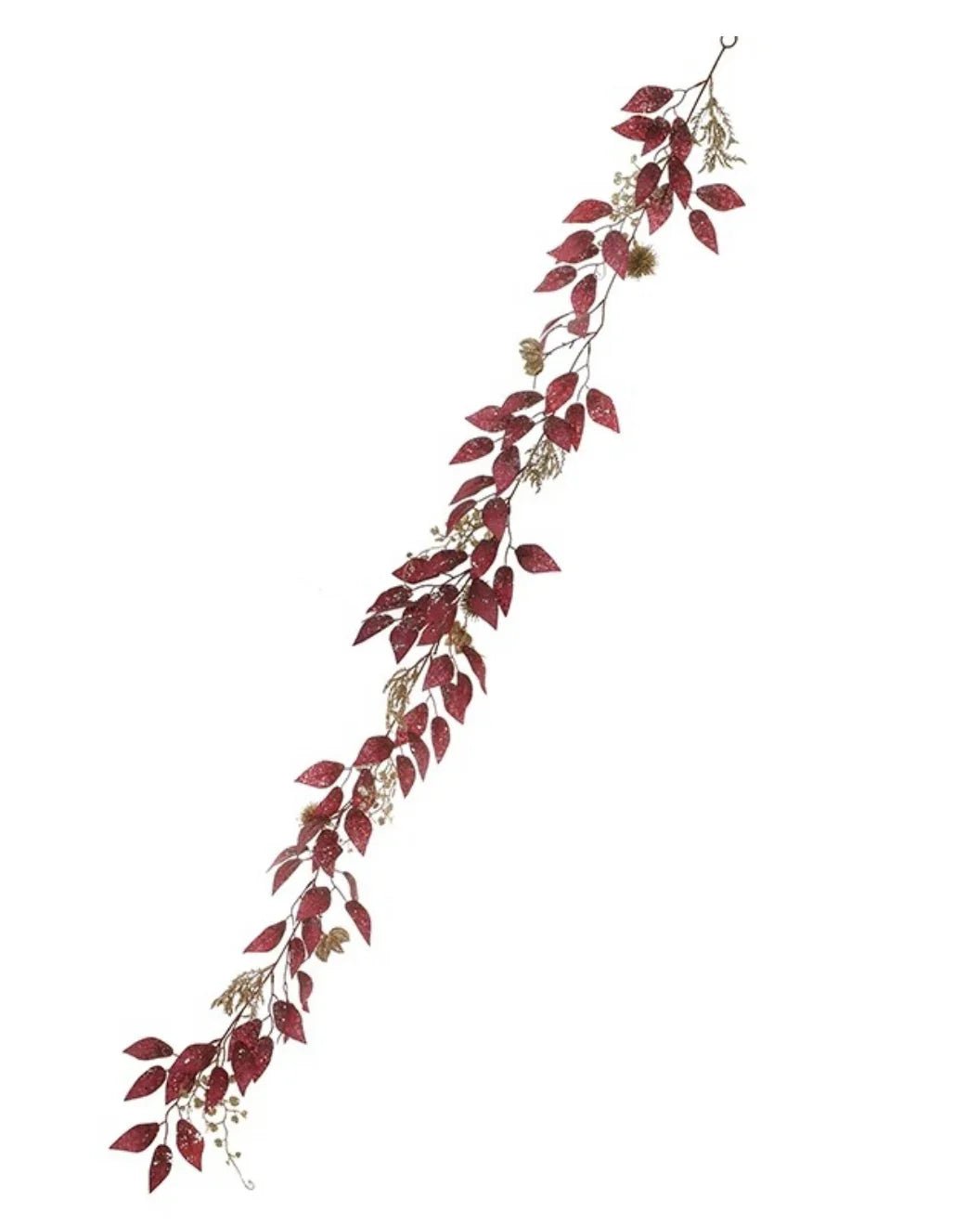 Autumn Burgundy Leaf Garland – Rich Burgundy Faux Foliage for Seasonal Home Styling - Faux Plants & FlowersFaux Plants & Flowers - Lulu Loves Home