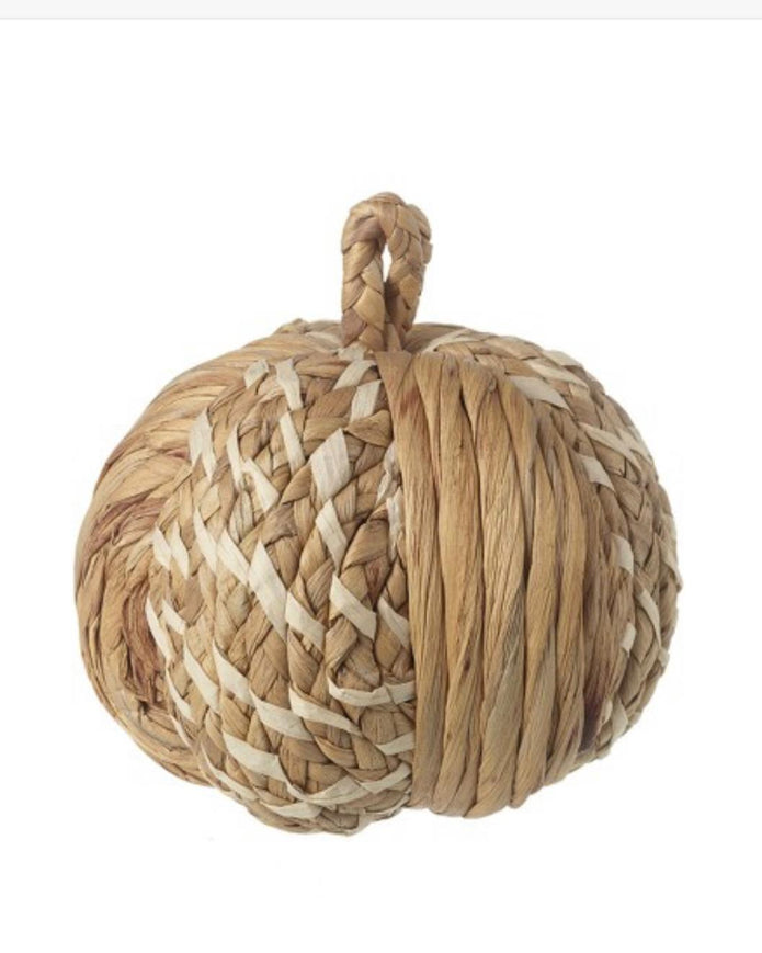 Natural Rattan Plaited Pumpkin – Rustic Handmade Autumn Decoration