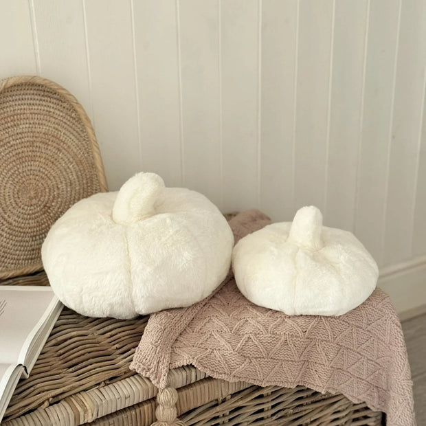 Cream Fluffy Pumpkin - Seasonal Decor - AutumnSeasonal Decor - Autumn - Lulu Loves Home