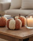 Small Natural Rafia Patterned Pumpkin