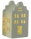 Beige ceramic Christmas house with LED lights by Heaven Sends, perfect for holiday decor and festive lighting.