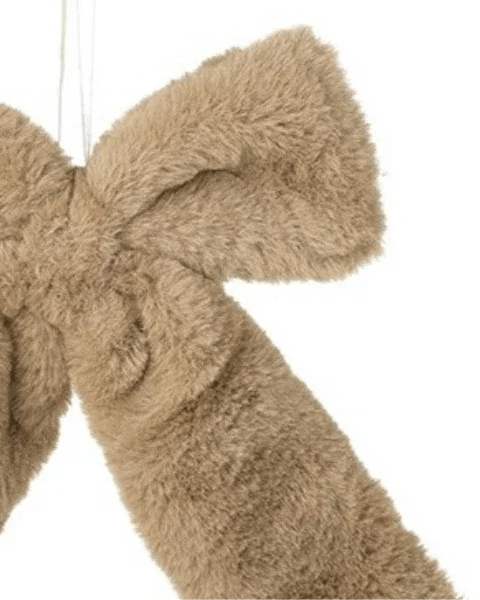 Fluffy Cream & Brown Bow Hangers - Seasonal Decor - AutumnSeasonal Decor - Autumn - Lulu Loves Home