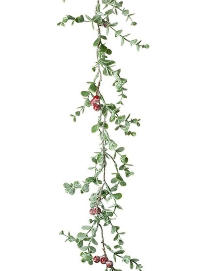 Christmas eucalyptus and red berry garland by Heaven Sends, featuring lush greenery and vibrant red berries for festive decor.