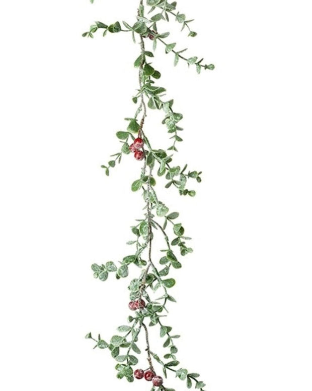 Christmas eucalyptus and red berry garland by Heaven Sends, featuring lush greenery and vibrant red berries for festive decor.