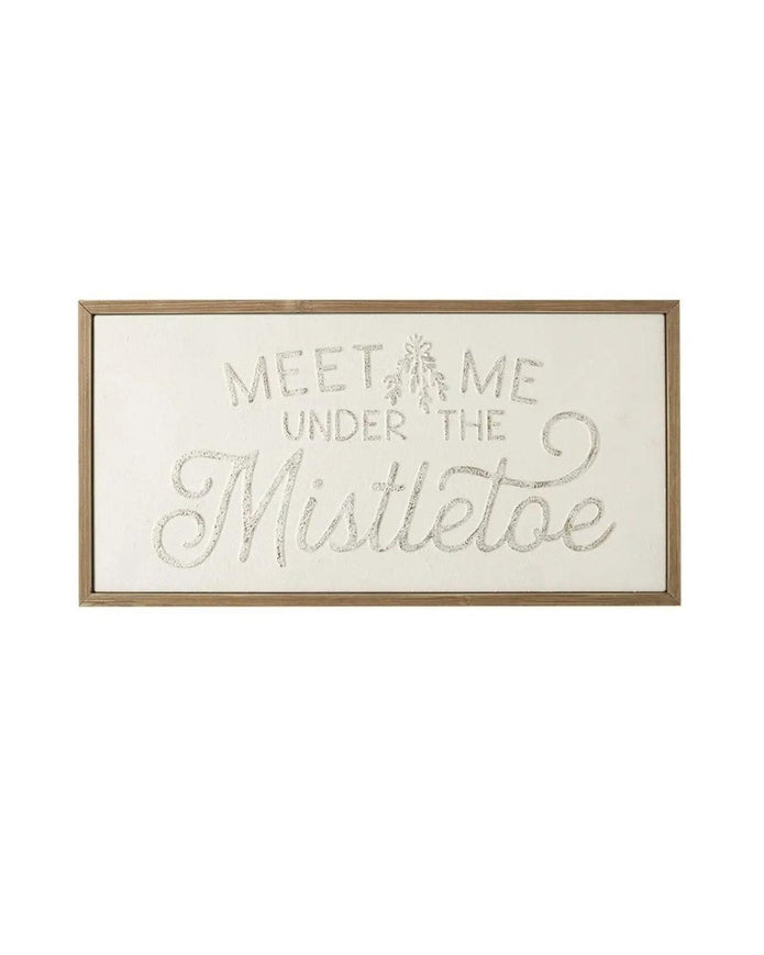 Wood & Metal Sign - Meet Me Under The Mistletoe - Lulu Loves Home Lulu Loves Home 